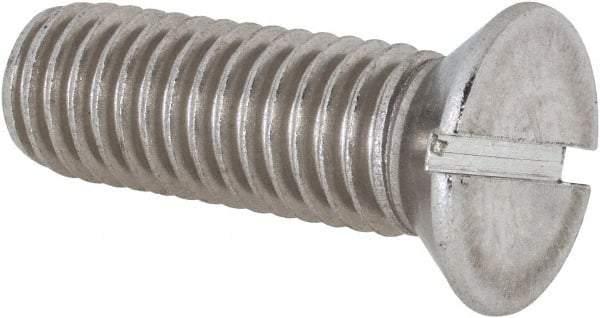 Value Collection - 1/2-13 UNC, 1-1/2" OAL Slotted Drive Machine Screw - Flat Head, Grade 18-8 Stainless Steel, Uncoated, Without Washer - Makers Industrial Supply