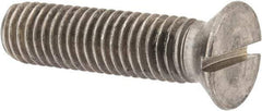 Value Collection - 1/2-13 UNC, 2" OAL Slotted Drive Machine Screw - Flat Head, Grade 18-8 Stainless Steel, Uncoated, Without Washer - Makers Industrial Supply