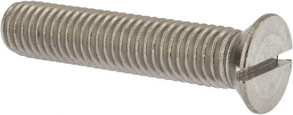 Value Collection - 1/2-13 UNC, 2-1/2" OAL Slotted Drive Machine Screw - Flat Head, Grade 18-8 Stainless Steel, Uncoated, Without Washer - Makers Industrial Supply