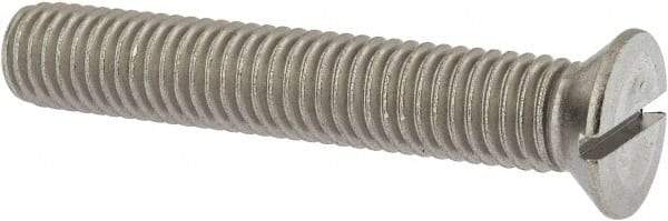 Value Collection - 1/2-13 UNC, 3" OAL Slotted Drive Machine Screw - Flat Head, Grade 18-8 Stainless Steel, Uncoated, Without Washer - Makers Industrial Supply