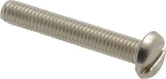 Value Collection - #10-32 UNF, 1-1/4" Length Under Head Slotted Drive Machine Screw - Pan Head, Grade 18-8 Stainless Steel, Uncoated, Without Washer - Makers Industrial Supply