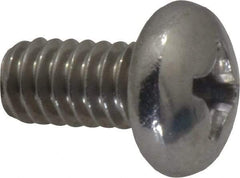 Value Collection - 1/4-20 UNC, 1/2" Length Under Head Phillips Drive Machine Screw - Pan Head, Grade 18-8 Stainless Steel, Uncoated, Without Washer - Makers Industrial Supply