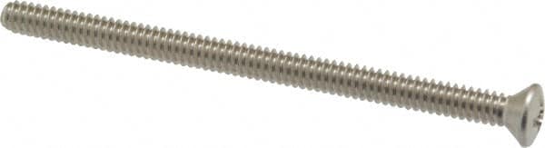 Value Collection - #10-24 UNC, 3" OAL Phillips Drive Machine Screw - Oval Head, Grade 18-8 Stainless Steel, Uncoated, Without Washer - Makers Industrial Supply