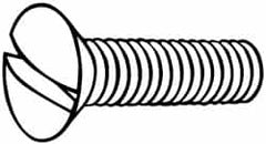 Value Collection - M10x1.50 Metric Coarse, 80mm OAL Slotted Drive Machine Screw - Oval Head, Grade 18-8 & A2 Stainless Steel, Uncoated, Without Washer - Makers Industrial Supply