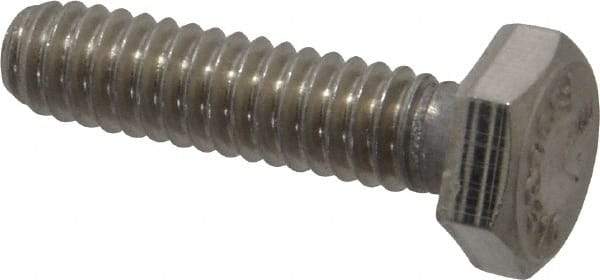 Value Collection - 1/4-20 UNC, 1" Length Under Head Hex Head Cap Screw - Grade 316 Stainless Steel, 7/16" Hex - Makers Industrial Supply