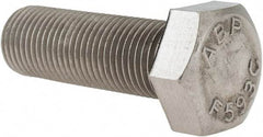 Value Collection - 1/2-20 UNF, 1-1/2" Length Under Head Hex Head Cap Screw - Grade 18-8 Stainless Steel, 3/4" Hex - Makers Industrial Supply