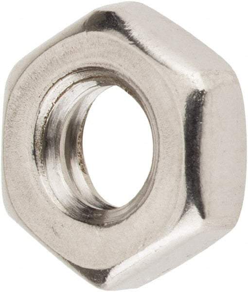 Value Collection - 1/4-20 UNC Stainless Steel Right Hand Hex Jam Nut - 7/16" Across Flats, 5/32" High, Uncoated - Makers Industrial Supply