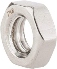 Value Collection - 5/16-18 UNC Stainless Steel Right Hand Hex Jam Nut - 1/2" Across Flats, 3/16" High, Uncoated - Makers Industrial Supply