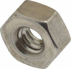 Value Collection - 1/4-20 UNC Stainless Steel Right Hand Heavy Hex Nut - 1/2" Across Flats, 15/64" High, Uncoated - Makers Industrial Supply