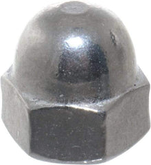 Value Collection - #10-24 UNC, 3/8" Width Across Flats, Uncoated, Stainless Steel Acorn Nut - 9/32" Overall Height, Grade 18-8 - Makers Industrial Supply