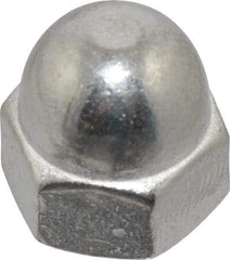 Value Collection - 1/4-20" UNC, 7/16" Width Across Flats, Uncoated, Stainless Steel Acorn Nut - 21/64" Overall Height, Grade 18-8 - Makers Industrial Supply