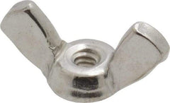 Value Collection - #6-32 UNC, Stainless Steel Standard Wing Nut - Grade 18-8, 0.72" Wing Span, 0.41" Wing Span - Makers Industrial Supply
