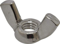 Value Collection - 3/8-16 UNC, Stainless Steel Standard Wing Nut - Grade 18-8, 1.44" Wing Span, 0.79" Wing Span - Makers Industrial Supply