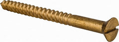 Value Collection - #12, 2-1/2" OAL, Slotted Drive, Flat Head Wood Screw - Makers Industrial Supply