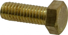 Value Collection - 3/8-16 UNC, 1" Length Under Head Hex Head Cap Screw - Brass, 9/16" Hex - Makers Industrial Supply