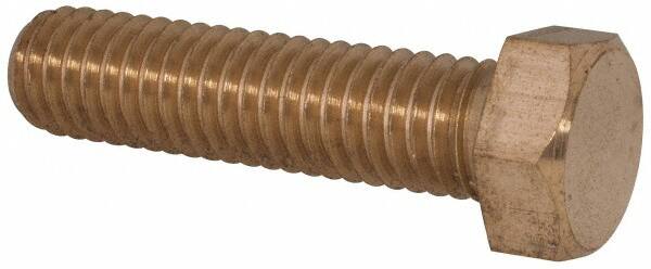 Value Collection - 3/8-16 UNC, 1-1/2" Length Under Head Hex Head Cap Screw - Brass, 9/16" Hex - Makers Industrial Supply