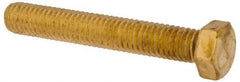 Value Collection - 3/8-16 UNC, 2-1/2" Length Under Head Hex Head Cap Screw - Brass, 9/16" Hex - Makers Industrial Supply