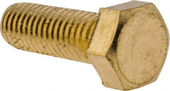 Value Collection - 1/2-13 UNC, 1-1/2" Length Under Head Hex Head Cap Screw - Brass, 3/4" Hex - Makers Industrial Supply