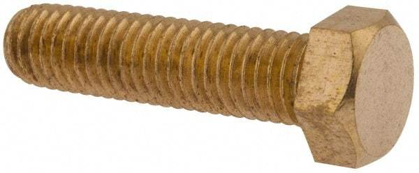 Value Collection - 1/2-13 UNC, 2" Length Under Head Hex Head Cap Screw - Brass, 3/4" Hex - Makers Industrial Supply