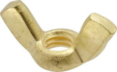 Value Collection - 1/4-20 UNC, Brass Standard Wing Nut - 1.1" Wing Span, 0.57" Wing Span - Makers Industrial Supply