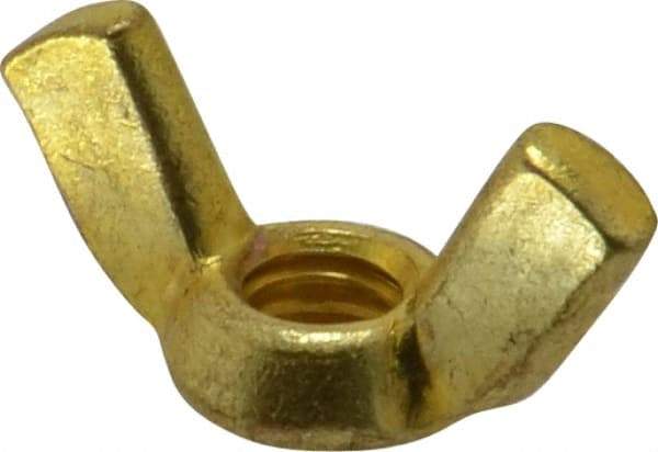 Value Collection - 5/16-18 UNC, Brass Standard Wing Nut - 1-1/4" Wing Span, 0.66" Wing Span - Makers Industrial Supply