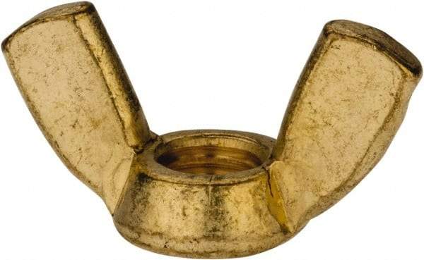 Value Collection - 3/8-16 UNC, Brass Standard Wing Nut - 1.44" Wing Span, 0.79" Wing Span - Makers Industrial Supply