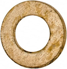 Value Collection - #2 Screw, Brass Standard Flat Washer - 0.099" ID x 3/16" OD, 0.02" Thick, Plain Finish - Makers Industrial Supply