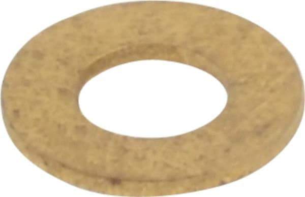 Value Collection - #6 Screw, Brass Standard Flat Washer - 0.147" ID x 5/16" OD, 0.025" Thick, Plain Finish - Makers Industrial Supply