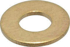 Value Collection - #8 Screw, Brass Standard Flat Washer - 0.172" ID x 3/8" OD, 0.032" Thick, Plain Finish - Makers Industrial Supply