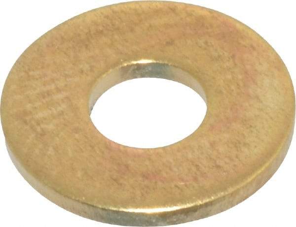 Value Collection - #8 Screw, Brass Standard Flat Washer - 0.172" ID x 7/16" OD, 0.036" Thick, Plain Finish - Makers Industrial Supply