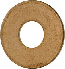 Value Collection - #14 Screw, Brass Standard Flat Washer - 0.26" ID x 11/16" OD, 0.051" Thick, Plain Finish - Makers Industrial Supply