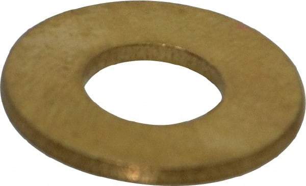 Value Collection - #20 Screw, Brass Standard Flat Washer - 0.334" ID x 3/4" OD, 0.056" Thick, Plain Finish - Makers Industrial Supply