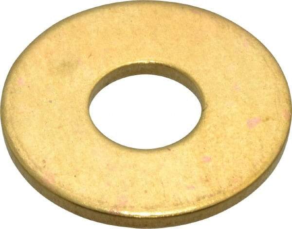 Value Collection - #20 Screw, Brass Standard Flat Washer - 0.339" ID x 7/8" OD, 0.057" Thick, Plain Finish - Makers Industrial Supply