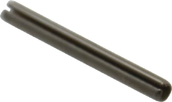 Made in USA - 3/32" Diam x 7/8" Long Slotted Spring Pin - Grade 420 Stainless Steel, Bright Finish - Makers Industrial Supply