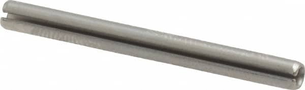 Made in USA - 1/8" Diam x 1-3/8" Long Slotted Spring Pin - Grade 420 Stainless Steel, Bright Finish - Makers Industrial Supply