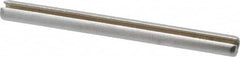 Made in USA - 1/8" Diam x 1-1/2" Long Slotted Spring Pin - Grade 420 Stainless Steel, Bright Finish - Makers Industrial Supply