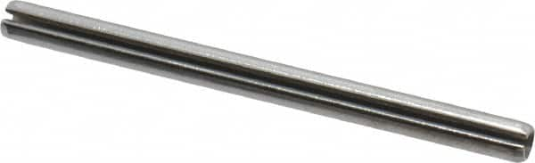 Made in USA - 1/8" Diam x 1-3/4" Long Slotted Spring Pin - Grade 420 Stainless Steel, Bright Finish - Makers Industrial Supply