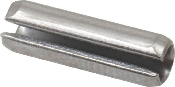 Made in USA - 5/32" Diam x 1/2" Long Slotted Spring Pin - Grade 420 Stainless Steel, Bright Finish - Makers Industrial Supply