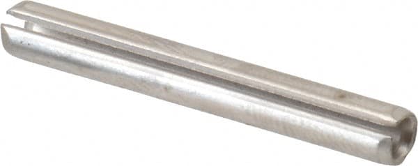 Made in USA - 5/32" Diam x 1-1/4" Long Slotted Spring Pin - Grade 420 Stainless Steel, Bright Finish - Makers Industrial Supply