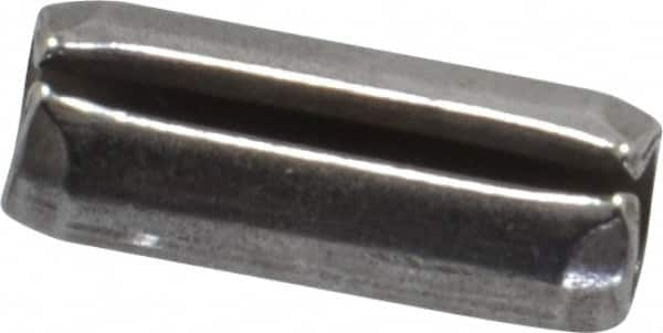 Made in USA - 3/16" Diam x 1/2" Long Slotted Spring Pin - Grade 420 Stainless Steel, Bright Finish - Makers Industrial Supply