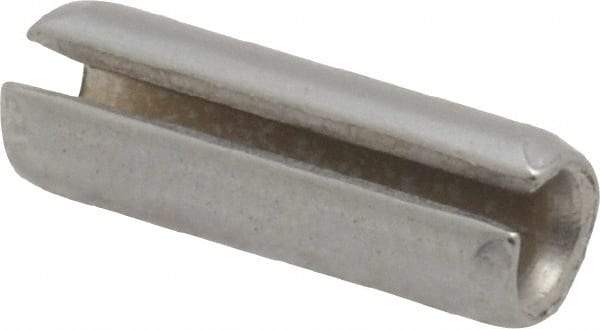 Made in USA - 3/16" Diam x 9/16" Long Slotted Spring Pin - Grade 420 Stainless Steel, Bright Finish - Makers Industrial Supply