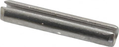 Made in USA - 3/16" Diam x 1" Long Slotted Spring Pin - Grade 420 Stainless Steel, Bright Finish - Makers Industrial Supply