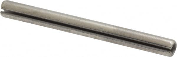 Made in USA - 3/16" Diam x 2" Long Slotted Spring Pin - Grade 420 Stainless Steel, Bright Finish - Makers Industrial Supply