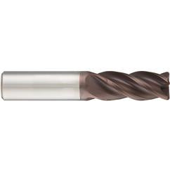 1/2x1/2x1x3-1/2 4Fl Carbide RF100 Diver End Mill-.031 Rad-Weldon Shank-nano-Si - Makers Industrial Supply