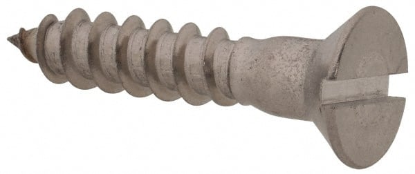 Value Collection - #10, 1" OAL, Slotted Drive, Flat Head Wood Screw - Makers Industrial Supply