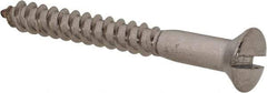 Value Collection - #8, 1-1/2" Length Under Head, Slotted Drive, Oval Head Wood Screw - Stainless Steel, Grade 18-8 - Makers Industrial Supply