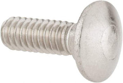 Value Collection - 1/4-20 UNC 3/4" Length Under Head, Standard Square Neck, Carriage Bolt - 18-8 Stainless Steel, Uncoated - Makers Industrial Supply