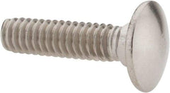 Value Collection - 1/4-20 UNC 1" Length Under Head, Standard Square Neck, Carriage Bolt - 18-8 Stainless Steel, Uncoated - Makers Industrial Supply