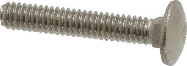 Value Collection - 1/4-20 UNC 1-1/2" Length Under Head, Standard Square Neck, Carriage Bolt - 18-8 Stainless Steel, Uncoated - Makers Industrial Supply