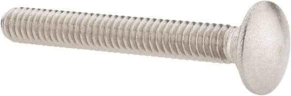 Value Collection - 1/4-20 UNC 2" Length Under Head, Standard Square Neck, Carriage Bolt - 18-8 Stainless Steel, Uncoated - Makers Industrial Supply